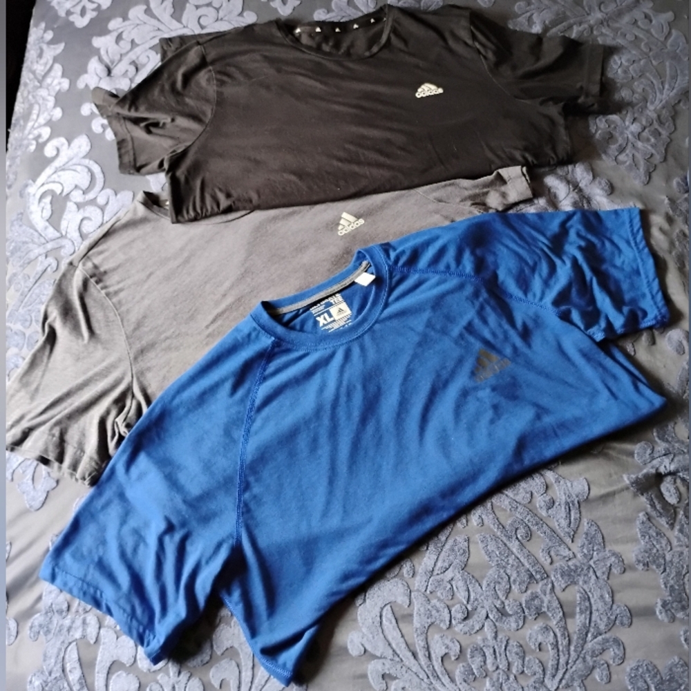 Men's Adidas Tee Shirts / 3 Pc